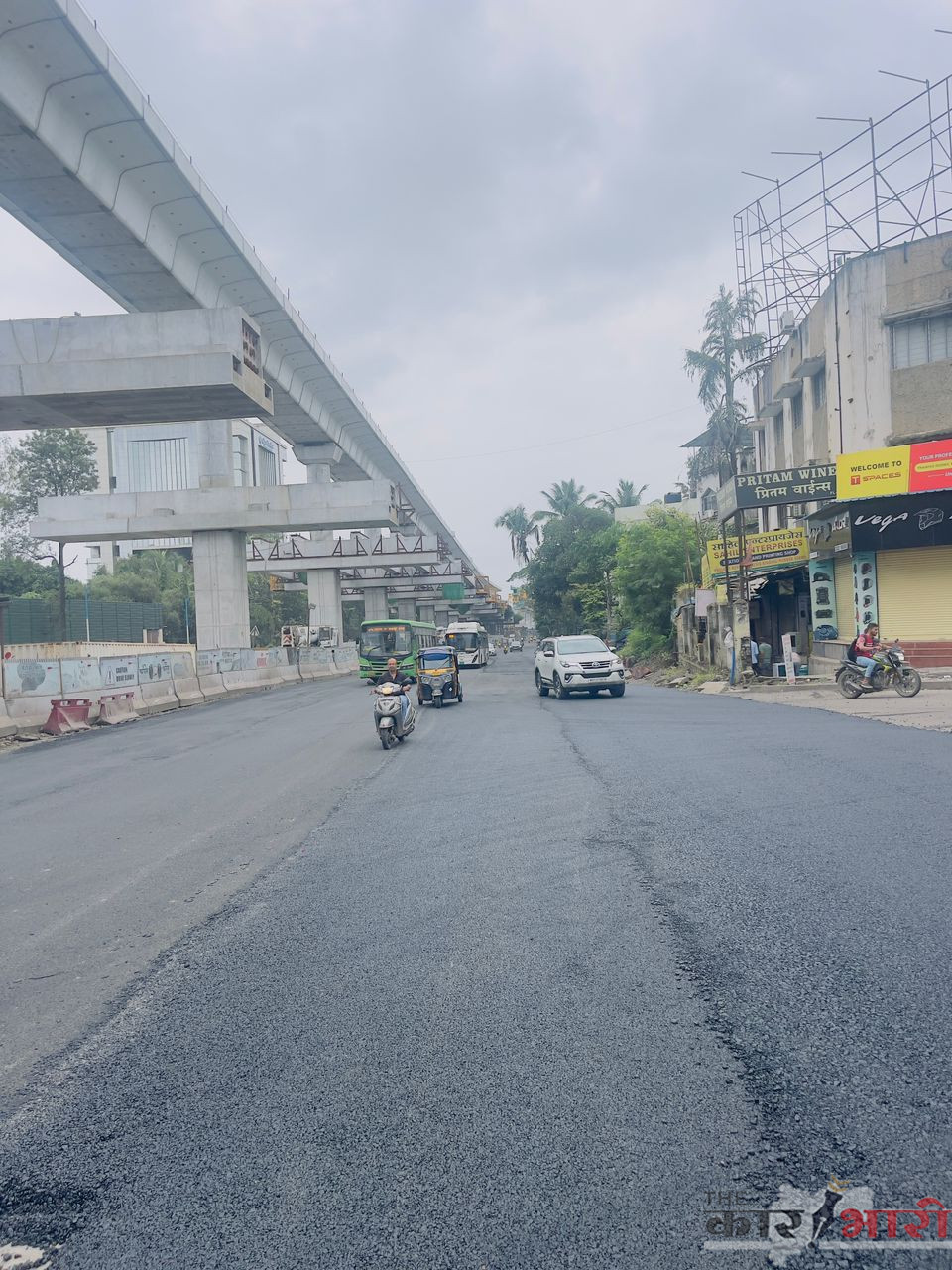 Pune University Road | संचेती चौक ते पुणे विद्यापीठ रस्ता दुरुस्तीचे कामे सुरू | पीएमआरडीए महानगर आयुक्तांच्या निर्देशानुसार तातडीने कामे