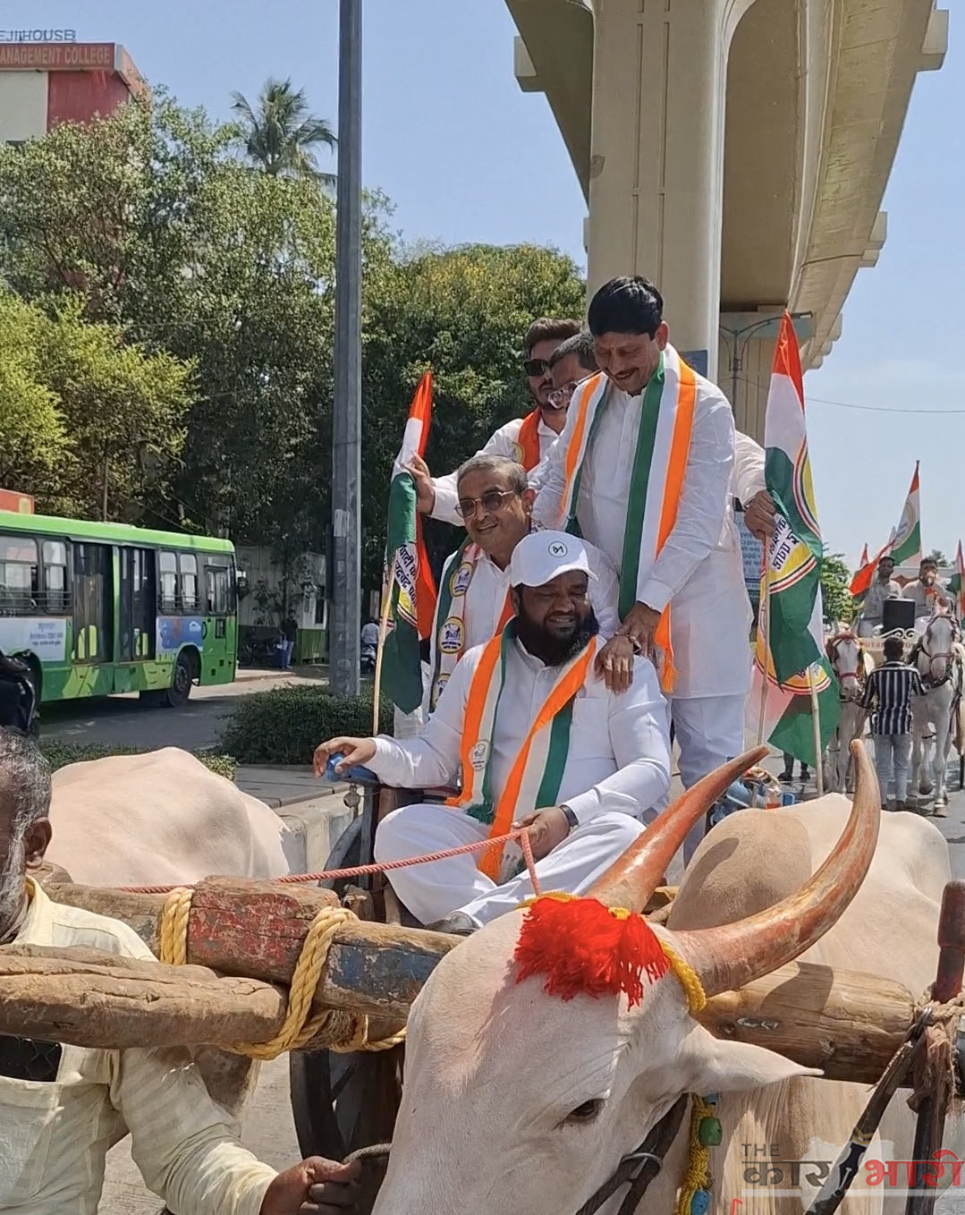 NCP – SCP Pune | पुणे महापालिकेवर बैलगाडी व टांगा मोर्चा!