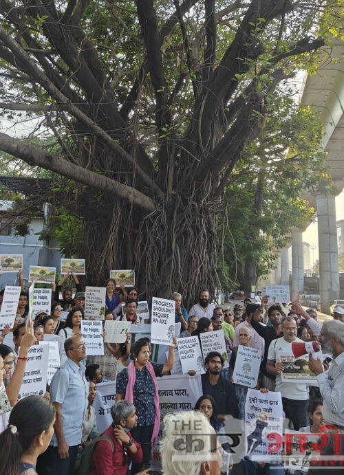 Pune Breaking News | पुण्यातील ५२९ झाडांसाठी पुणेकरांची मानवी साखळी!